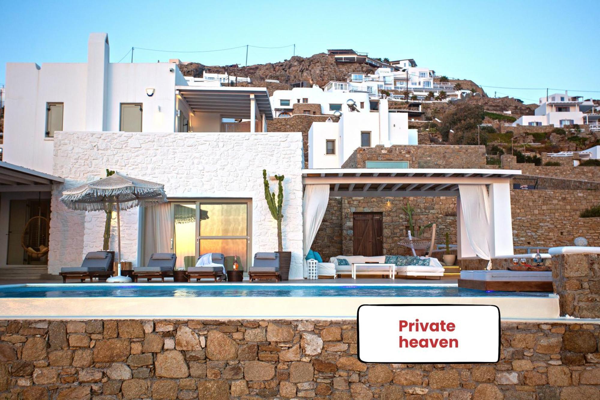 Villa Panamera Mykonos, Private Heaven, Supreme View! Fanari  Екстер'єр фото